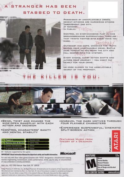 Indigo Prophecy (USA)